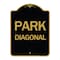 Signmission Designer Series Sign-Diagonal Parking 1, Black & Gold Aluminum Sign, 18" x 24", BG-1824-24192 A-DES-BG-1824-24192 - alternate 1